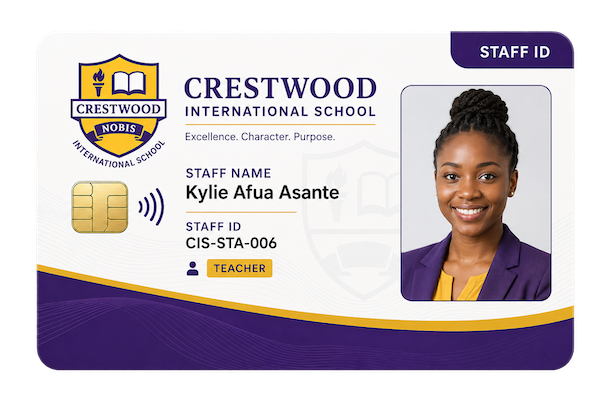 Example staff ID card